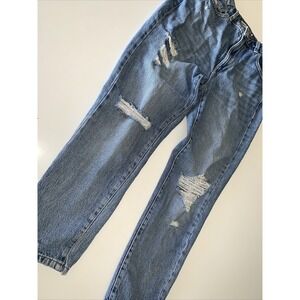Garage Clothing Jeans Womens Sz 9 / 29 Mom High Rise Distressed Light Wash Denim